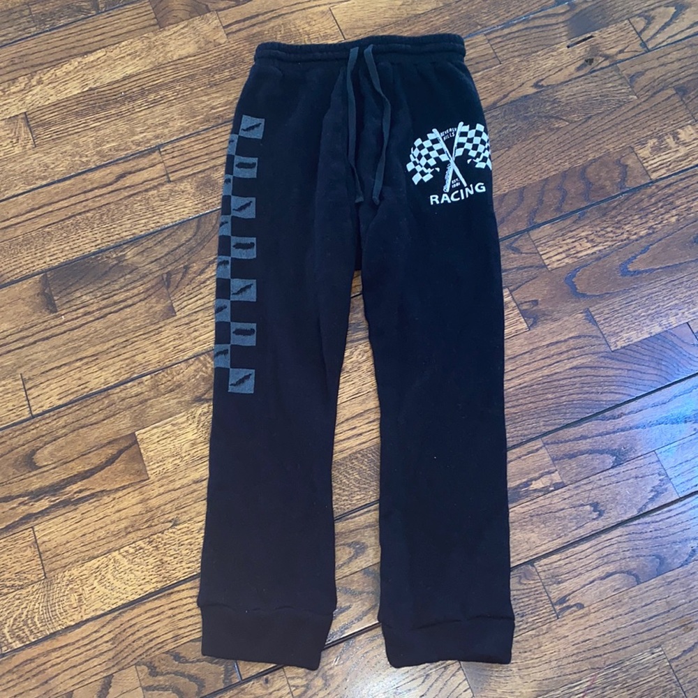 Lauren Moshi Black Racing Sweatpants for Kids